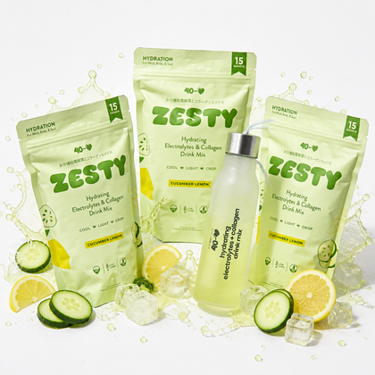 CUCUMBER LEMON Performance Set - 3 Pouch Bundle + FREE Frosted Tumbler