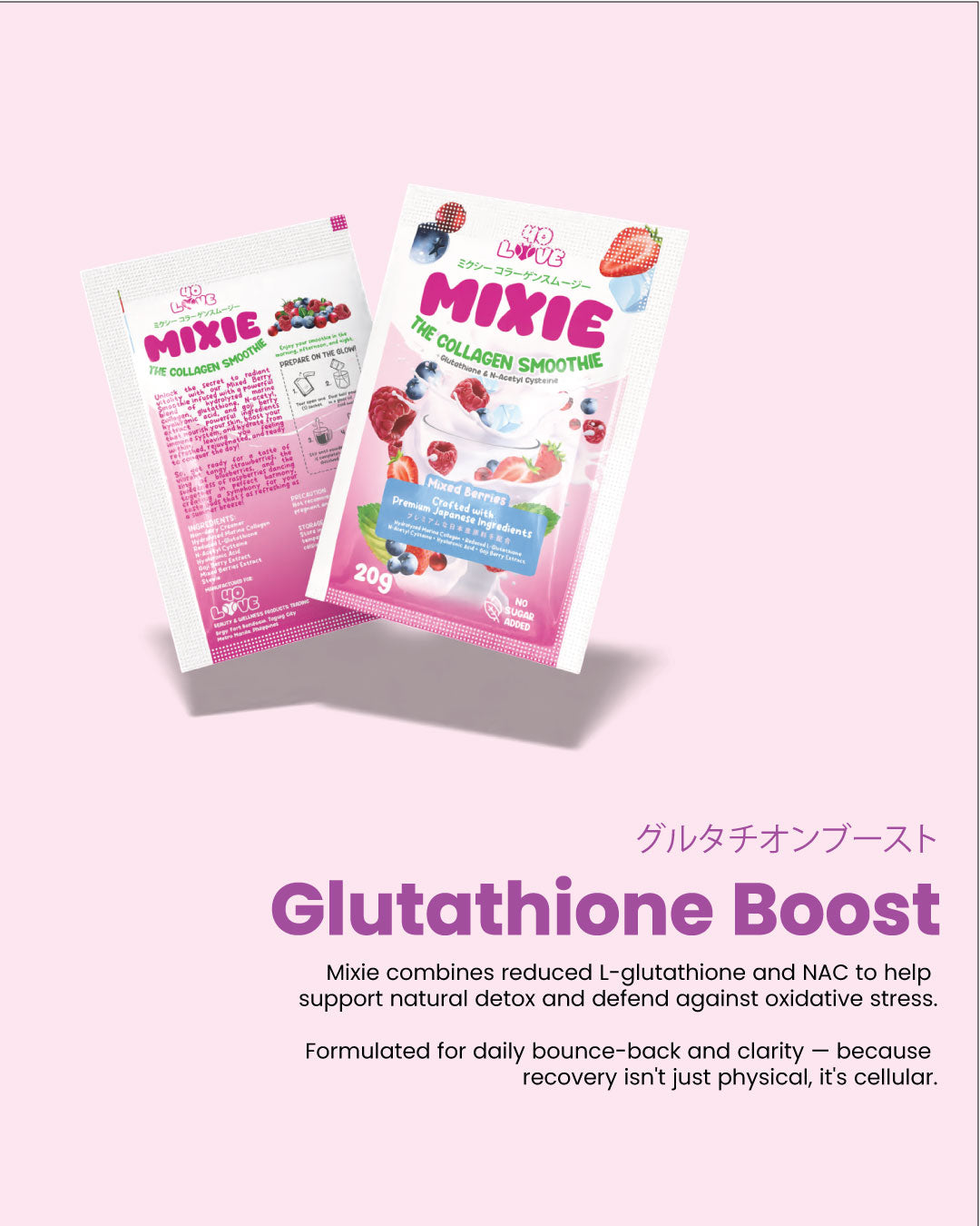 Mixed Berries Collagen with Glutathione Drink Mix—  For Radiance, Protection, & Daily Nourishment