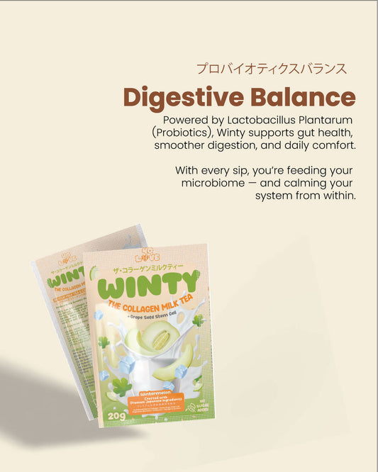 Wintermelon Collagen Milk Tea with Probiotics - For Gut Health, Antioxidant Support, & Daily Balance